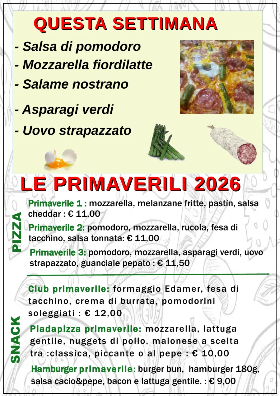 Listino online : Nuovo listino Pizzaidea Ceggia